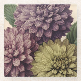 Vintage Flowers ガラスコースター