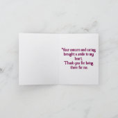 Vintage Flowers And Book Thank You Card サンキューカード (内部)