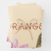 Vintage Flowers and Oranges ラッピングペーパーシート (インサイチュ)