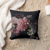 Vintage flowers. Peonies, tulips, lily, hydrangea  クッション (ブランケット)