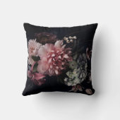 Vintage flowers. Peonies, tulips, lily, hydrangea  クッション (裏面)