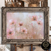 Vintage Flowers Pink and Gold Decoupage 薄葉紙