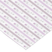 Vintage Flowers Striped pattern white beige pink テーブルクロス (アングル)