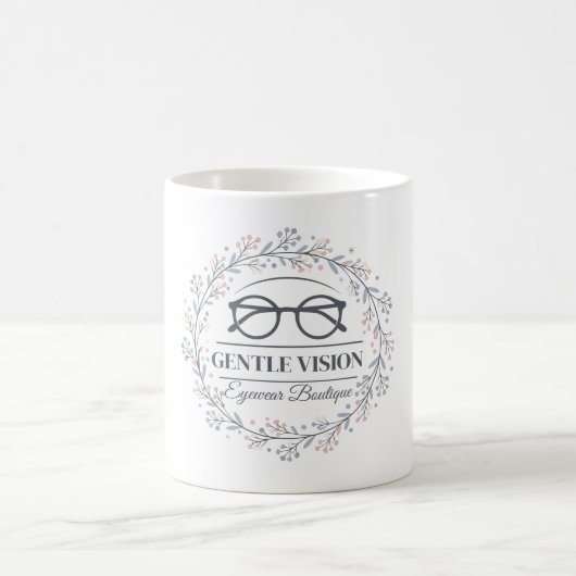 Vintage Flowers with Reading Glasses Aesthetic コーヒーマグカップ (中央)