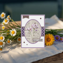 Vintage Flox Details on the back Birthday 招待状