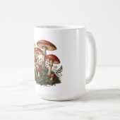 Vintage Fly Agaric Mushroom Illustration コーヒーマグカップ (正面右)