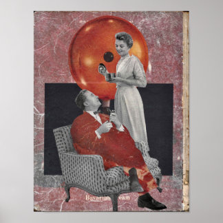 Vintage food themed collage ポスター