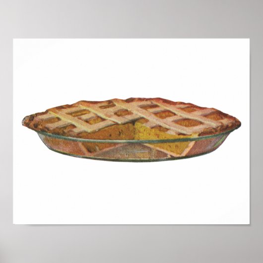 Vintage Foods, Dessert, Thanksgiving Pumpkin Pie ポスター (正面)