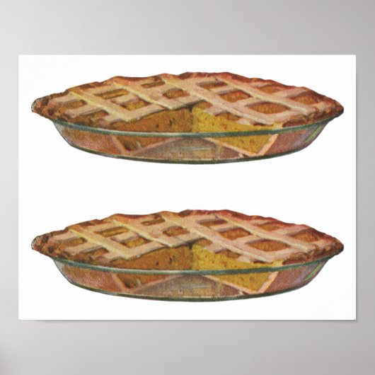 Vintage Foods, Dessert, Thanksgiving Pumpkin Pie ポスター (正面)