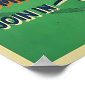 Vintage Football Poster Teamwork Motivation Art ポスター (角)
