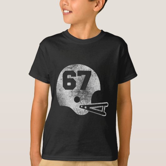 Vintage Footll Jersey Number 67 Player Number  Tシャツ (正面)