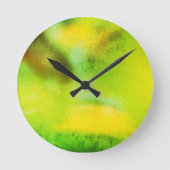 Vintage Forest Dreamer – Abstract Nature Visions ラウンド壁時計 (正面)