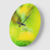 Vintage Forest Dreamer – Abstract Nature Visions ラージ壁時計 (傾斜)