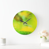 Vintage Forest Dreamer – Abstract Nature Visions ラージ壁時計 (ホーム)