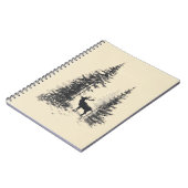 Vintage Forest Elk Silhouette Sketch Notebook ノートブック (左側)