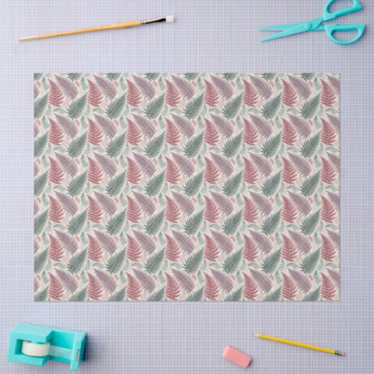 Vintage Forest Ferns Botanical Print 薄葉紙 (クラフト)