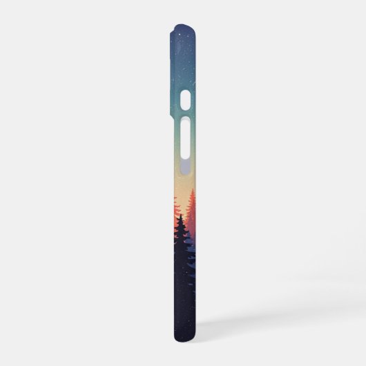 Vintage Forest Gradient iPhone 16ケース (左側面)