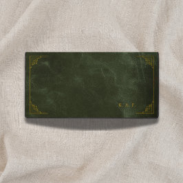 Vintage Forest Green Leather Look Scholar Desk Mat デスクマット