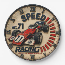Vintage Formula Racing Retro Grand Prix Race Car ペーパープレート