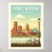 Vintage Fort Wayne Indiana ポスター (正面)