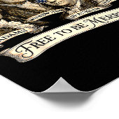 Vintage Founding Fathers Santa Hats Patriotic Chri ポスター (角)