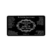 Vintage frame black dropper bottle label ラベル (正面)