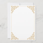 Vintage Frame Black Stylish Script Muslim Wedding 招待状 (裏面)