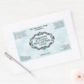 Vintage Frame Blue Parchment Cosmetics Bottle 長方形シール (封筒)