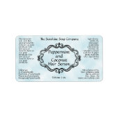 Vintage frame blue parchment dropper bottle label ラベル (正面)