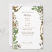 Vintage Frame Daisies Wedding 招待状 (正面)