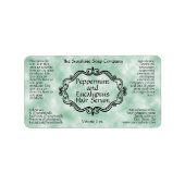 Vintage frame green parchment dropper bottle label ラベル (正面)