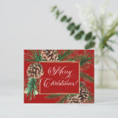 Vintage Frame Merry Christmas シーズンポストカード (スタンド正面)