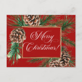 Vintage Frame Merry Christmas シーズンポストカード (正面)