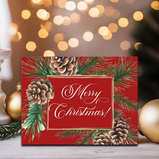 Vintage Frame Merry Christmas シーズンポストカード