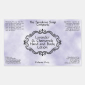 Vintage Frame Purple Parchment Cosmetics Bottle 長方形シール (正面)