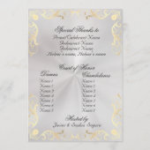 Vintage Frame Quinceanera Program - Pearl/Gold プログラム (裏面)