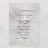 Vintage Frame Quinceanera Program - Pearl/Silver プログラム (正面)