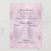 Vintage Frame Quinceanera Program - Pink/Rose Gold プログラム (裏面)