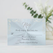 Vintage Frame Quinceanera RSVP - Blue/Silver (スタンド正面)