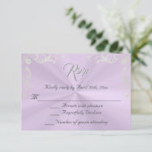 Vintage Frame Quinceanera RSVP - Lavender/Silver (スタンド正面)