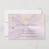 Vintage Frame Quinceanera RSVP - Pink/Gold (正面)