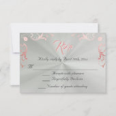 Vintage Frame Quinceanera RSVP - Sage/Rose Gold (正面)