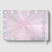 Vintage Frame, Tiara & Gown - Pastel Pink ゲストブック (裏面)