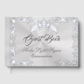 Vintage Frame, Tiara & Gown - White Pearl ゲストブック (正面)