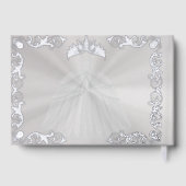 Vintage Frame, Tiara & Gown - White Pearl ゲストブック (裏面)