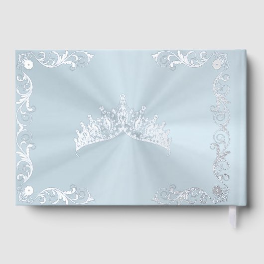 Vintage Frame & Tiara - Pastel Blue ゲストブック (裏面)