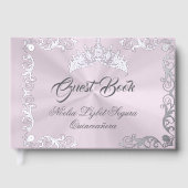 Vintage Frame & Tiara - Pastel Pink ゲストブック (正面)