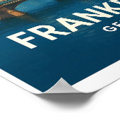 Vintage Frankfurt Germany Travel Poster ポスター (角)