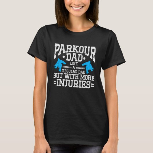 Vintage Freerunner Parkour Training Silhouette Par Tシャツ (正面)