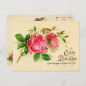 Vintage French Advertising Card for Chocolate ポストカード (正面/裏面)